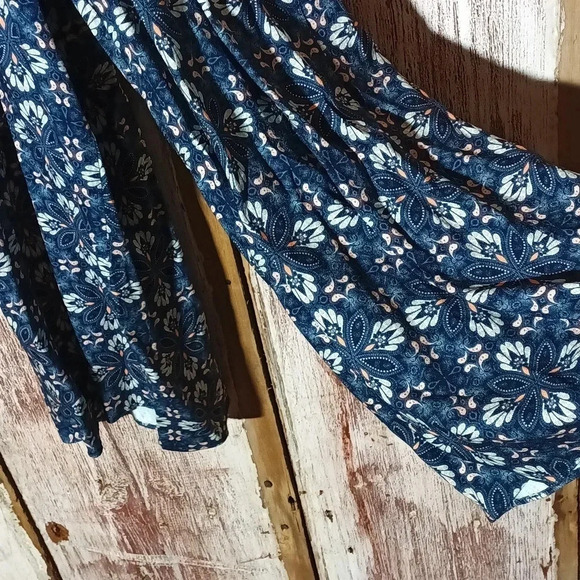 Anthropologie -Laia Norma jump suit wide leg floral v-neck back zipper size XS - Picture 7 of 11